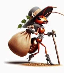 Ant with bindle fancy Meme Template