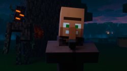 villager about to be sniped by creaking Meme Template