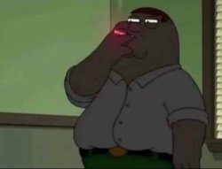 Peter Griffin smoking man Meme Template