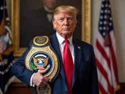 Trump WWF/E Championshio belt Meme Template