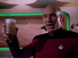 Captain Picard Holding Booze Meme Template