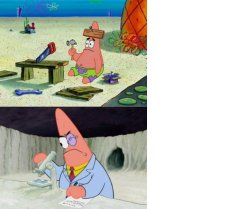 Patrick star smart and dumb Meme Template