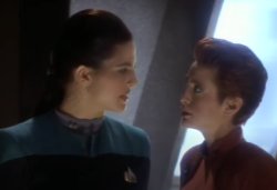 Jadzia Dax Facing Kira Meme Template