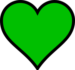 Green Heart Transparent Meme Template