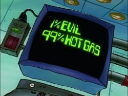 1% evil 99% hot gas Meme Template