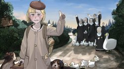 Man Leaving Nuns Cartoon Meme Template