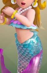 mermaid peach close up Meme Template