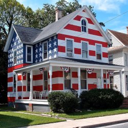 American Flag Home Meme Template