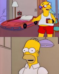 Simpsons sleep race car Meme Template