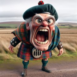 Old Scotsman in a field yelling Meme Template