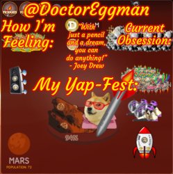 Dr. Eggman's Dogeminer Announcement Template - Mars Meme Template