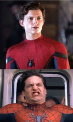 spiderman face Meme Template