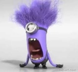 Purple minion yell Meme Template