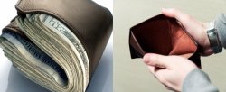 Full wallet and empty wallet Meme Template