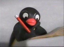 Pingu writing Meme Template