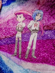 Team Rocket drawing! (Jessie and James from Pokémon) Meme Template