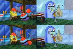 Squidward trash Meme Template