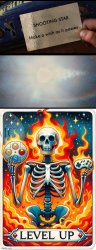 Tarot | Level Up Shooting Star Meme Template
