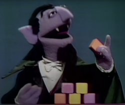 The Count counts blocks Meme Template