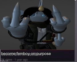 become femboy on purpose Meme Template