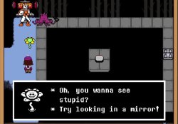 IF Flowey - Try looking in a mirror Meme Template