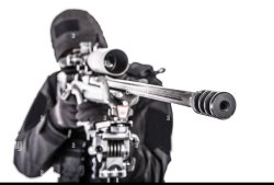 Sniper aiming rifle Meme Template