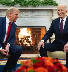 Trump and Biden in the Oval Office Meme Template