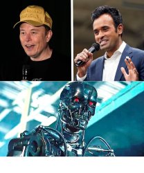 Elon & Vivek & Terminator Meme Template