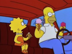 homer and lisa with ice cream Meme Template