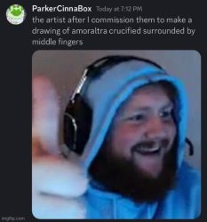 the artist after I commission them Meme Template