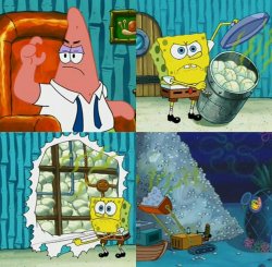 Spongebob Hmmm 4-panel Meme Template