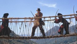 Indiana Jones Temple of Doom rope bridge Meme Template