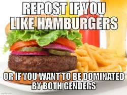 repost if you like hamburgers Meme Template