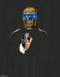 Skeletor pointing m1911 Meme Template