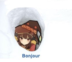 Megumin bonjour Meme Template