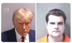 Trump Gaetz mugshot crime criminal law'n'order law scofflaw dui Meme Template