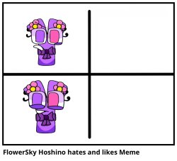 FlowerSky Hoshino hates and likes Meme Template