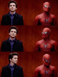 Spiderman elevator moment Meme Template