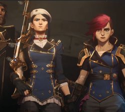 Arcane 2 Vi and Caitlyn Meme Template