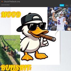 ChuckTheDuck announcement template version 1 Meme Template