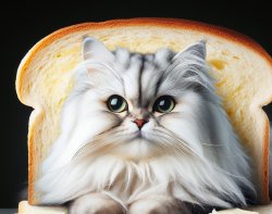 CAT bettwen bread Meme Template