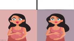 pregnant x vs y Meme Template