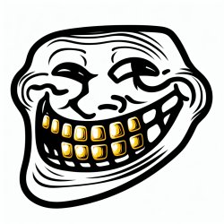 Troll face with grillz Meme Template