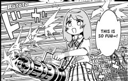 anime girl with machine gun Meme Template