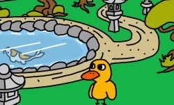 duck at koi pond Meme Template