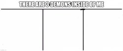 3 demons inside of me Meme Template