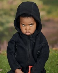 angry black kid Meme Template