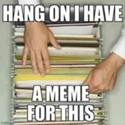 Hang on I have a meme for this Meme Template