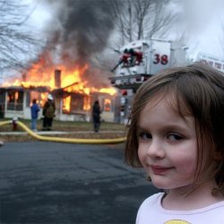 House On Fire 1:1 Meme Template