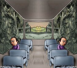 Two guy on a bus both sad Meme Template